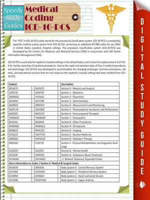 Medical Coding ICD-10-PCS - The Ohio Digital Library - OverDrive